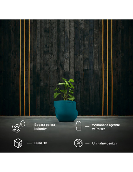 Donica Cut My Side Dark Turquoise Poli 13 cm