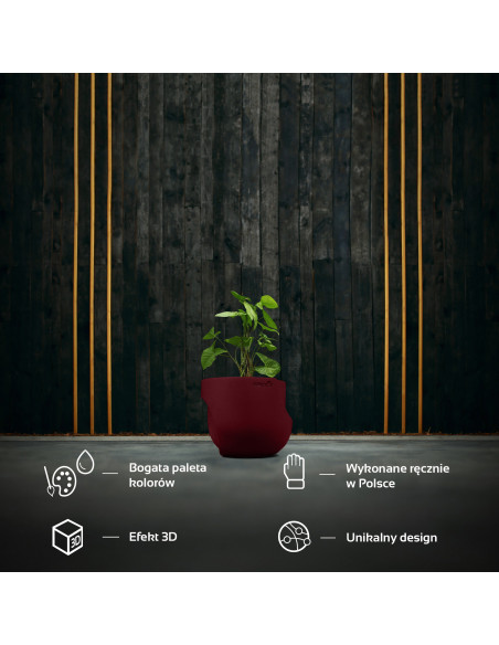 Donica Cut My Side Maroon Poli 13 cm