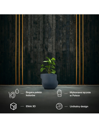 Donica Cut My Side Midnight Gray 13 cm