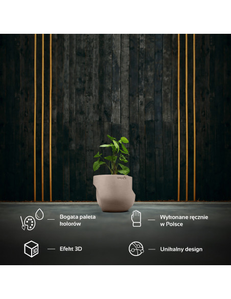 Donica Cut My Side Light Beige Poli 13 cm