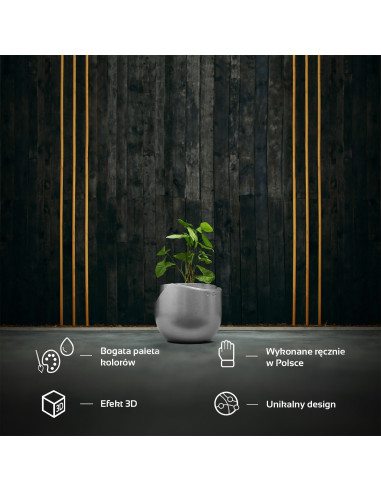 Donica Cut My Top Silver Poli 13 cm