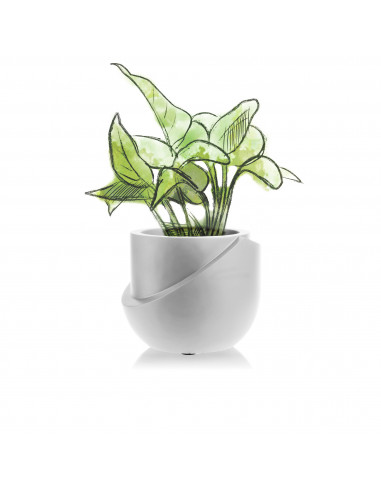 Donica Cut My Top White Poli Matt 13 cm