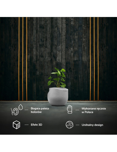 Donica Cut My Top White Poli Matt 13 cm