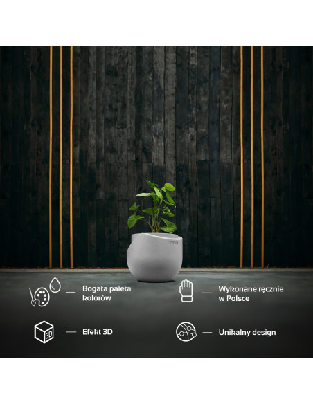 Donica Cut My Top White Poli Matt 13 cm