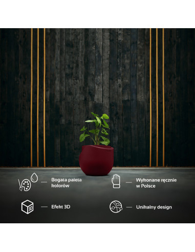 Donica Cut My Top Maroon Poli 13 cm