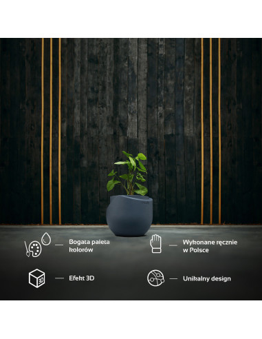 Donica Cut My Top Midnight Gray 13 cm