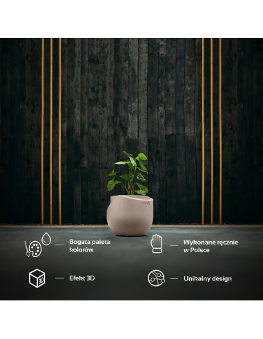 Donica Cut My Top Light Beige Poli 13 cm