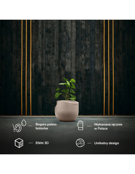 Donica Cut My Top Light Beige Poli 13 cm