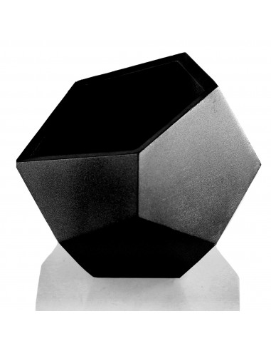 Donica Square Geometric Black Metallic Poli 12 cm