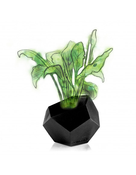 Donica Square Geometric Black Metallic Poli 12 cm