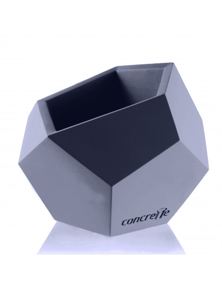 Donica Square Geometric Midnight Gray Poli 12 cm