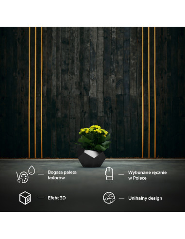 Donica Square Geometric Steel Poli 12 cm