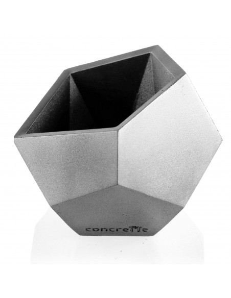 Donica Square Geometric Silver Poli 12 cm
