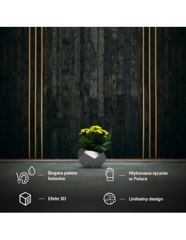 Donica Square Geometric Silver Poli...