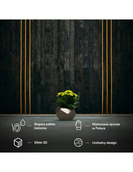 Donica Square Geometric Brass Poli 12 cm