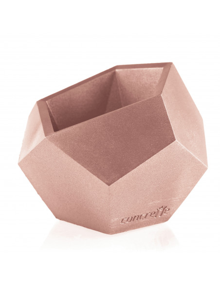 Donica Square Geometric Rose Gold Poli 12 cm