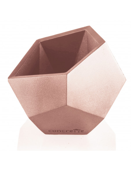 Donica Square Geometric Rose Gold Poli 12 cm