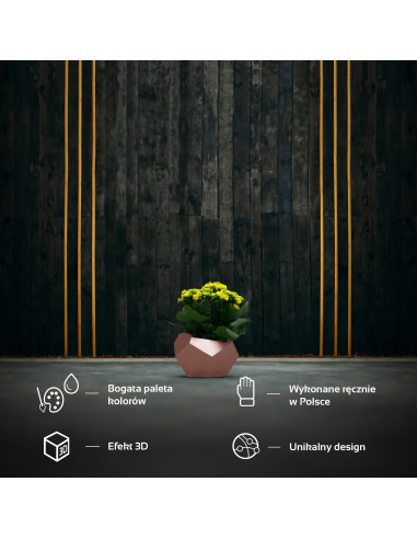 Donica Square Geometric Rose Gold...