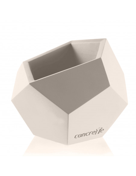 Donica Square Geometric Light Beige Poli 12 cm