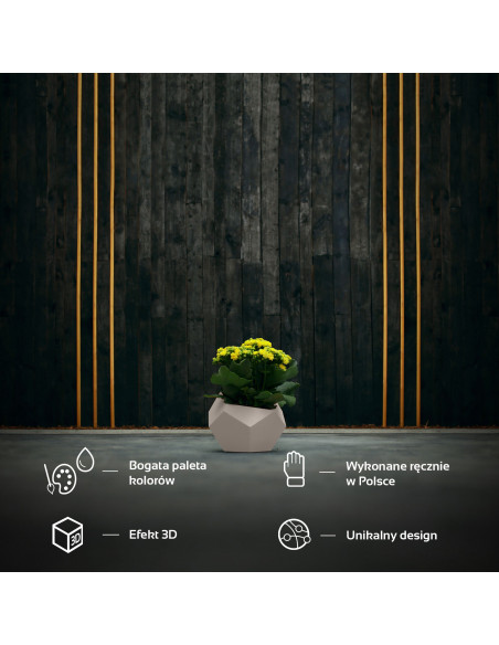 Donica Square Geometric Light Beige Poli 12 cm