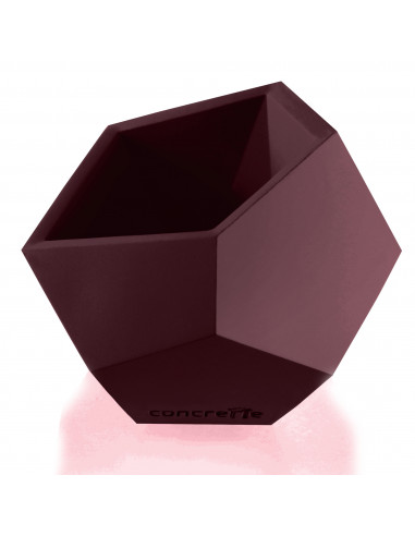 Donica Square Geometric Maroon Poli...