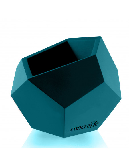 Donica Square Geometric Dark Turquoise Poli 12 cm