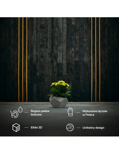 Donica Square Geometric Unpainted 12 cm