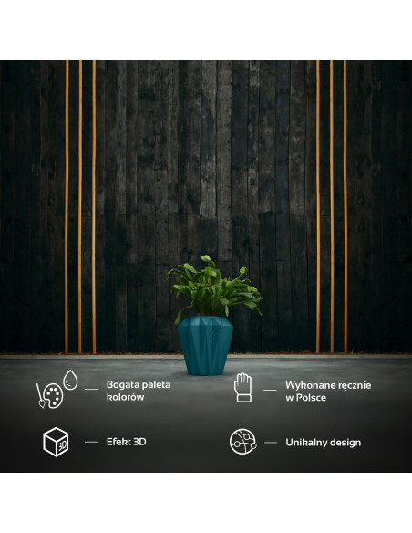 Donica Rack Dark Turquoise Poli 13 cm