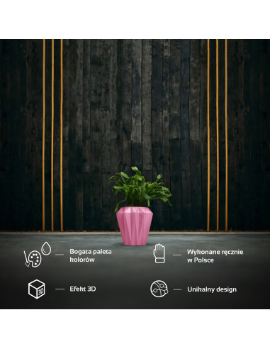 Donica Rack Candy Pink Poli 13 cm