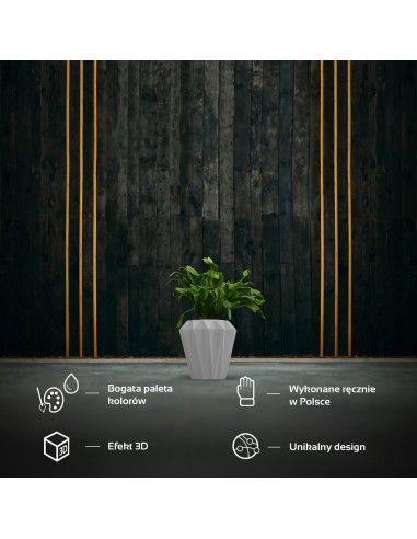 Donica Rack White Poli Matt 13 cm