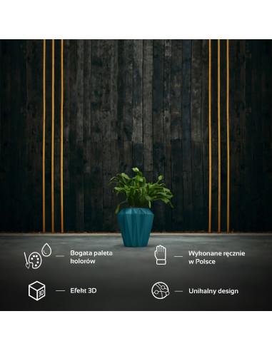 Donica Rack Dark Turquoise Poli 9 cm