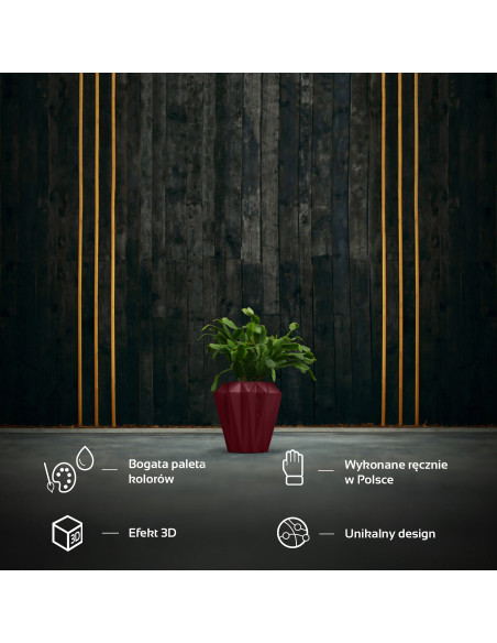 Donica Rack Maroon Poli 9 cm