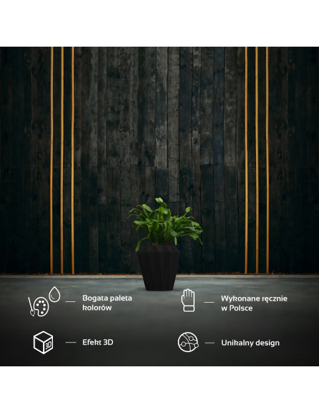 Donica Rack Black Matt Poli 9 cm