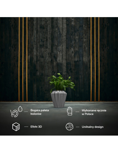 Donica Rack Silver Poli 9 cm