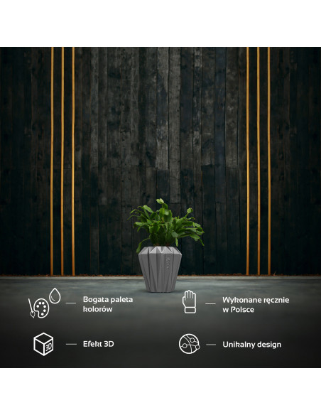 Donica Rack Silver Poli 9 cm