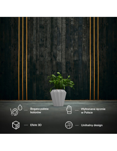 Donica Rack White Poli Matt 9 cm