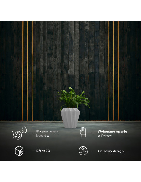 Donica Rack White Poli Matt 9 cm