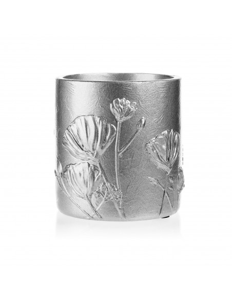 Donica Flower Deco Silver Poli 13 cm