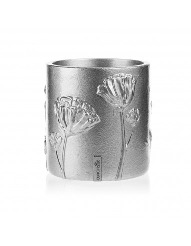 Donica Flower Deco Silver Poli 13 cm