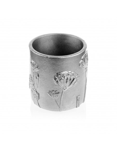 Donica Flower Deco Silver Poli 13 cm