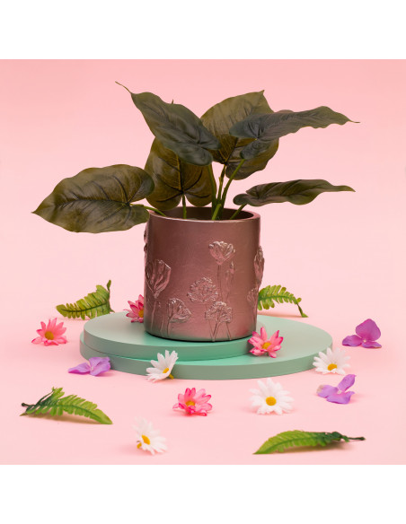 Donica Flower Deco Rose Gold Poli 13 cm