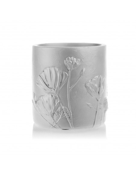 Donica Flower Deco White Poli Matt 13 cm