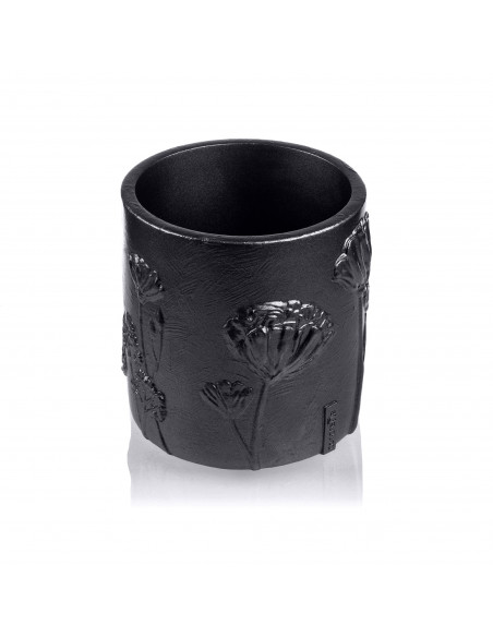 Donica Flower Deco Black Metallic 13 cm