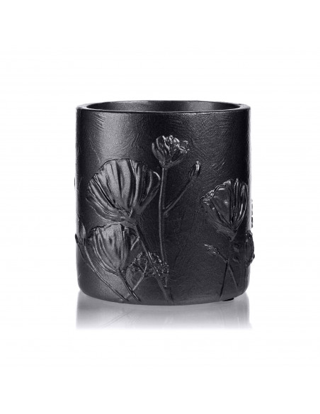 Donica Flower Deco Black Metallic 13 cm