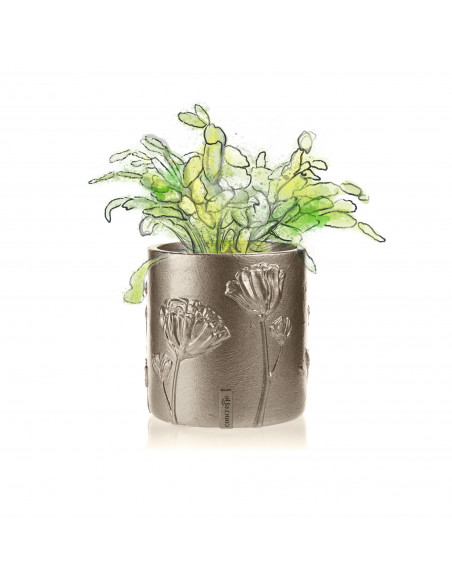 Donica Flower Deco Brass Poli 13 cm