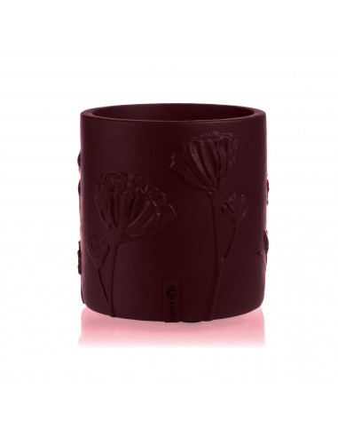 Donica Flower Deco Maroon Poli 13 cm