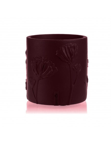 Donica Flower Deco Maroon Poli 13 cm
