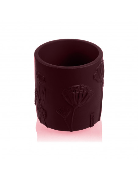 Donica Flower Deco Maroon Poli 13 cm