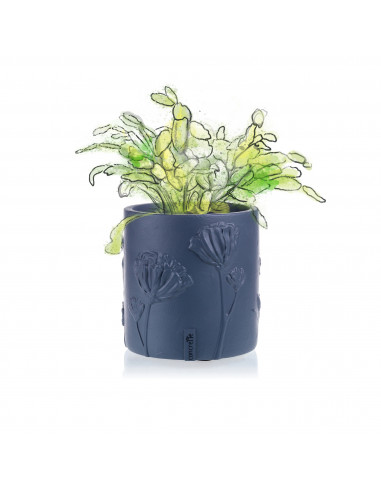 Donica Flower Deco Midnight Gray 13 cm