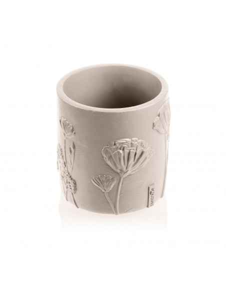 Donica Flower Deco Light Beige Poli 13 cm